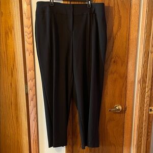 LANE BRYANT NWT Sz 20 “The Allie” Wide Leg Black Trousers elastic waistband